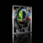 Cuadro de Mick Schumacher del casco de carbono pintado a mano 2017