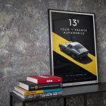 Poster Ferrari 250 GTO - Argento - Tour de France - 1964