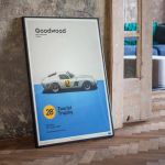 Poster Ferrari 250 GTO - weiß - Goodwood TT - 1963