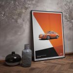 Cartel Porsche 911 RS - Naranja
