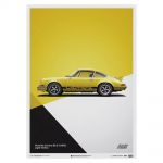 Cartel Porsche 911 RS - amarillo