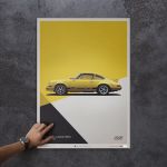 Poster Porsche 911 RS - gelb