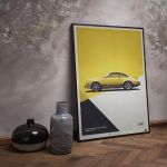 Affiche Porsche 911 RS - jaune