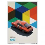 Poster Porsche 911R - Marathon de la Route - 1967