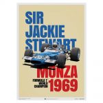 Poster Matra MS80 Sir Jackie Stewart - Monza Victory 1969