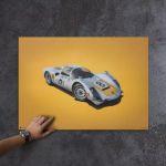 Poster Porsche 906 - weiß - Japan GP - 1967 - Colors of Speed