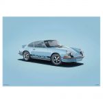 Poster Porsche 911 RS - blu - Colors of Speed