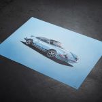 Poster Porsche 911 RS - blu - Colors of Speed