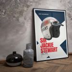 Affiche Sir Jackie Stewart - Casque - 1969