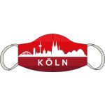 Mouth and nose mask Cologne skyline red