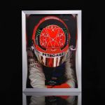 Michael Schumacher photo avec casque en carbone peint à la main 2012