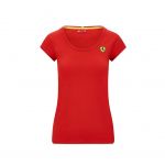 T-Shirt donna piccolo logo rosso Scuderia Ferrari
