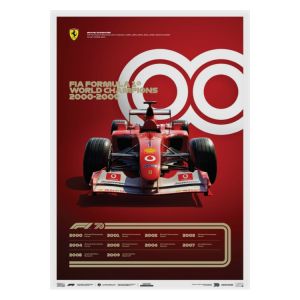 Cartel Fórmula 1 Décadas - Ferrari de los 2000
