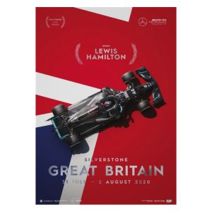 Affiche Mercedes-AMG Petronas F1 Team - Grande-Bretagne GP 2020 - Lewis Hamilton
