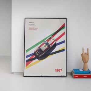 Affiche Porsche 911R - BP Racing - Monza - 1967
