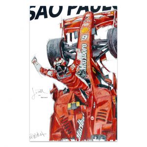 Obra de arte Kimi Räikkönen Campeón del mundo 2007 #0021