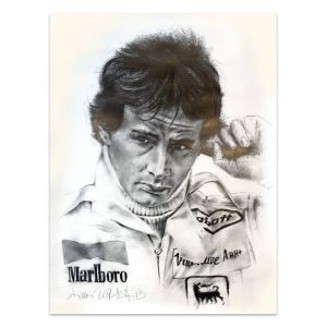Kunstwerk Gilles Villeneuve Porträt #0022