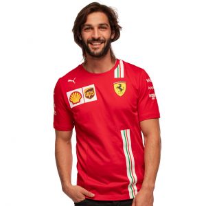 Scuderia Ferrari Herren Team T-Shirt rot