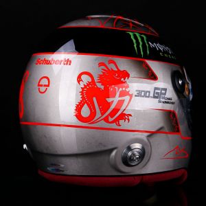 Michael Schumacher Replika Platin-Helm 1:1 Spa 300th GP 2012