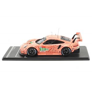 Porsche 911 RSR #92 Ganador de la clase LMGTE Pink Pig 24h Le Mans 2018 1/18