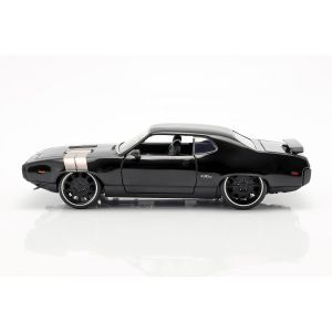 Fast & Furious Dom`s Plymouth GTX 1971 schwarz 1:24