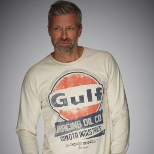 Gulf Langarm T-Shirt Oil Racing cream