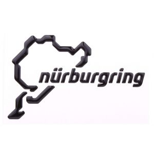 Nürburgring Sticker NR Logo 3D 12cm noir
