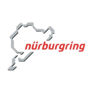 Nürburgring Aufkleber Nürburgring Logo 12cm grau-rot