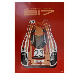 Cartel 24h Carrera de Le Mans - Porsche 917 - Salzburg