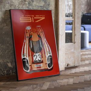 Affiche 24h de course au Mans - Porsche 917 - Salzburg