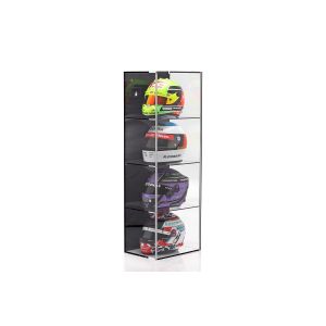 Display case for 4 helmets in 1/2 scale black
