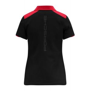 Porsche Motorsport Damen Poloshirt schwarz/rot