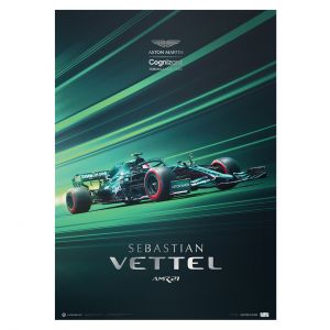 Affiche Aston Martin F1 Team -  Sebastian Vettel - 2021