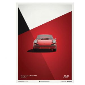 Poster Porsche 911 RS - Rosso