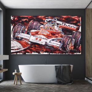 Kunstwerk James Hunt Formel 1 Weltmeister 1976 #0068
