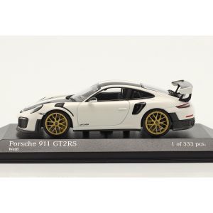 Porsche 911 GT2 RS Weissach Package 2018 weiß / goldene Felgen 1:43