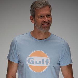 Gulf Camiseta vintage azul gulf