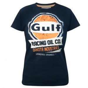 Gulf Lady T-Shirt Oil Racing navy blue