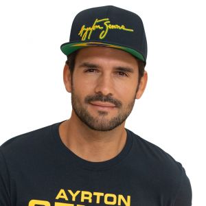 Ayrton Senna Cap Unterschrift Flat Brim mehrfarbig