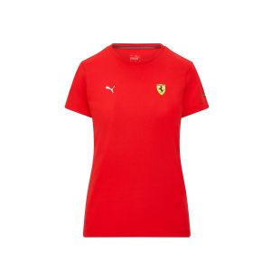 Scuderia Ferrari Maglietta da donna logo piccolo - rosso