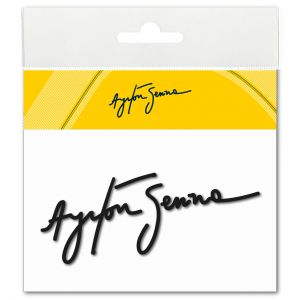 Ayrton Senna Aufkleber Signatur 3D schwarz