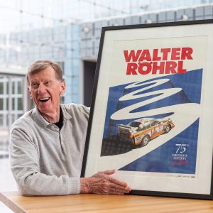 Affiche Walter Röhrl - 75e anniversaire - San Remo 1985