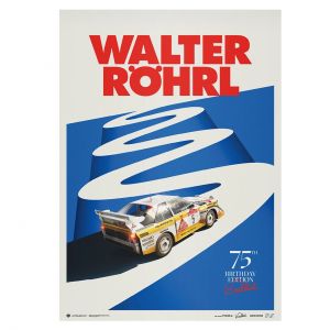 Affiche Walter Röhrl - 75e anniversaire - San Remo 1985