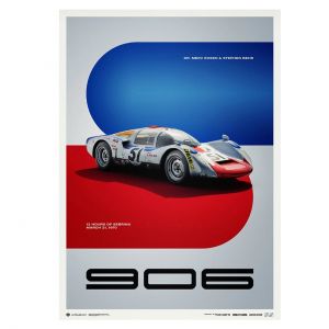 Affiche Porsche 906 - 12h de Sebring - 1970