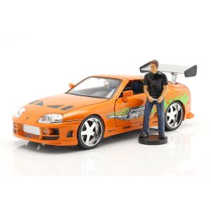 Fast & Furious Brian`s Toyota Supra 1995 with figure 1/18