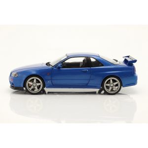 Nissan Skyline GT-R (R34) Año de construcción 1999 azul metálico 1/18
