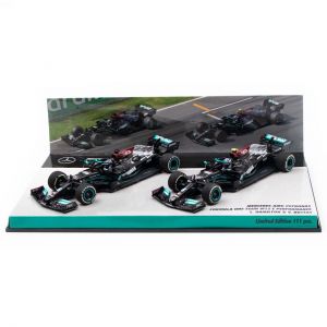 Mercedes-AMG Petronas F1 Team 2021 W12 Hamilton / Bottas Doppel-Set Limitierte Edition 1:43