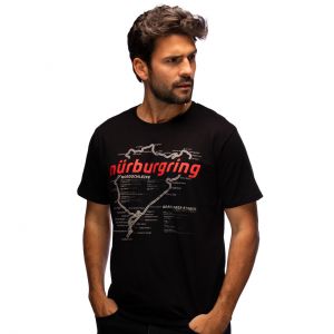 Nürburgring T-Shirt Racetrack schwarz