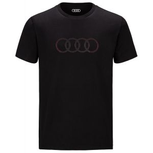 Audi T-Shirt Ringe schwarz