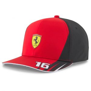 Scuderia Ferrari Gorra Piloto Leclerc roja